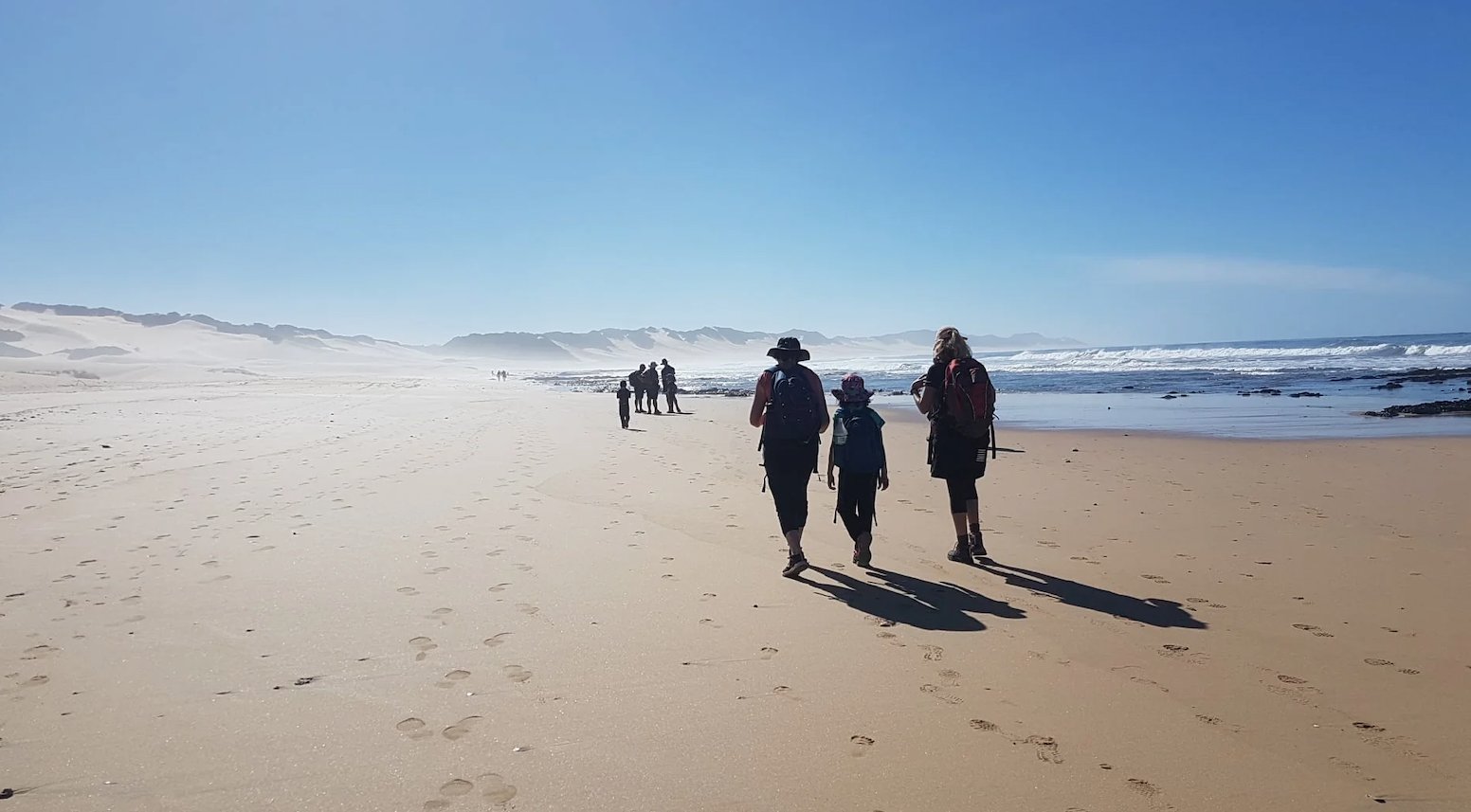 Walkers on the Santa Maria Trail